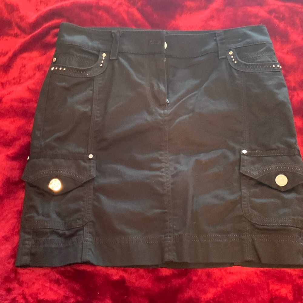 White House, black market, mini skirt with silver embellishments